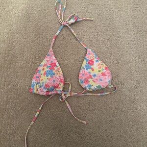 Hollister- Colorful Floral Bikini Top